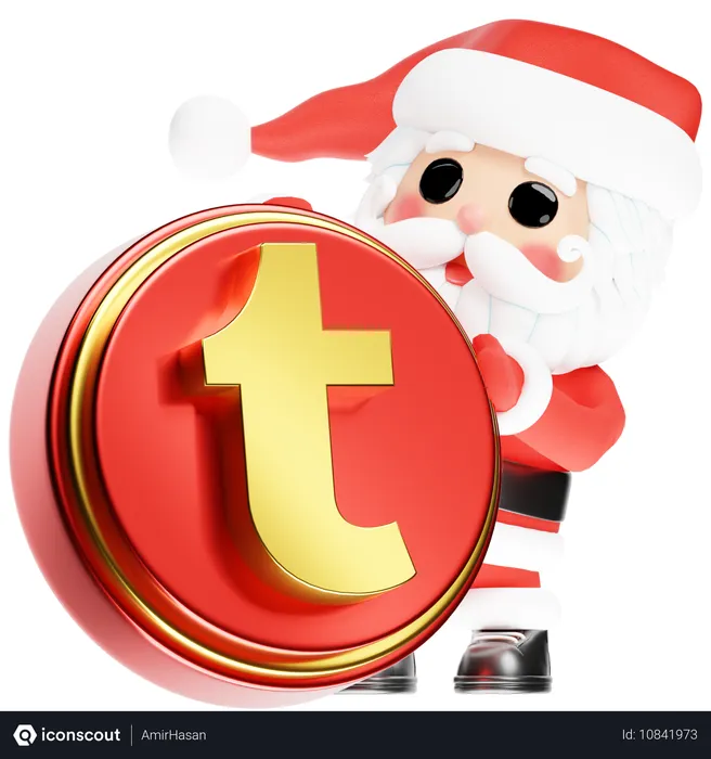 Free Papá Noel Calus con Navidad Tumblr Logo 3D Icon