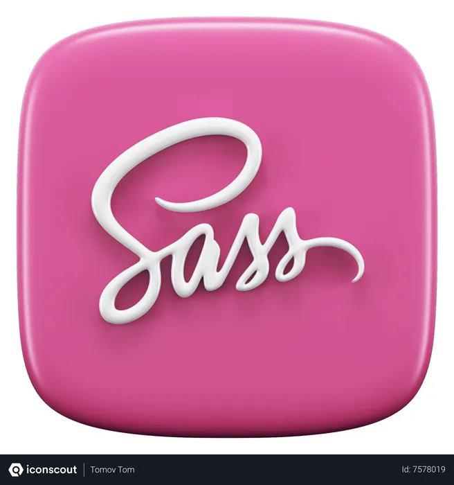 Free Sass Logo 3D Icon