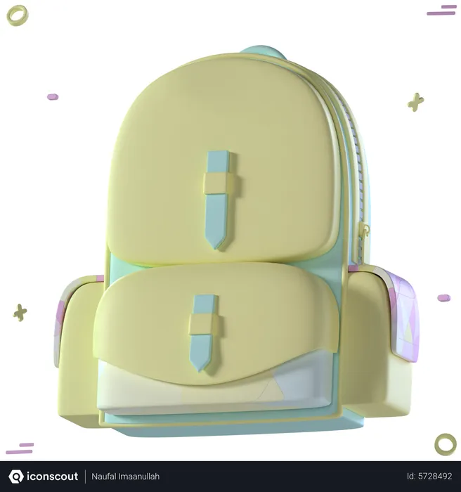Free School Bag  3D Icon