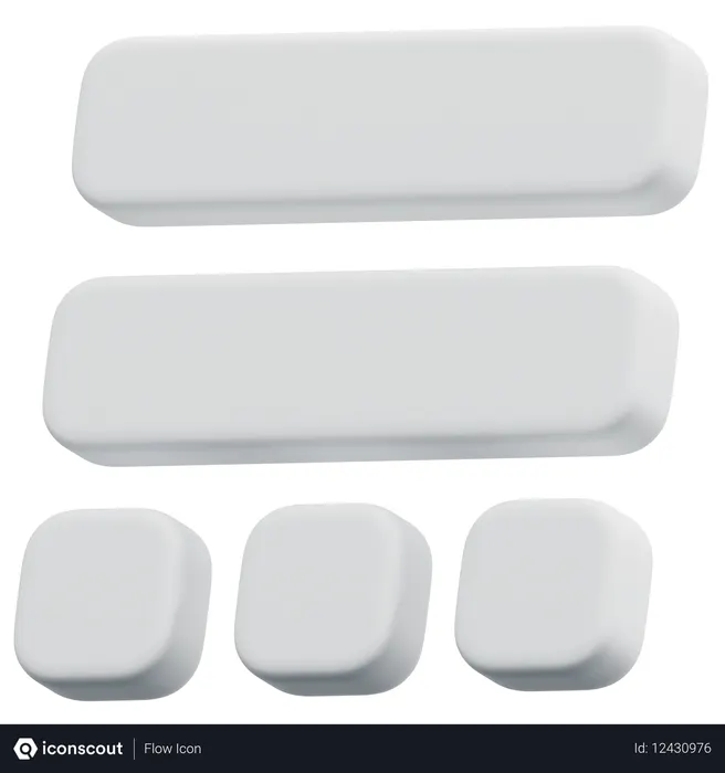 Free Seções arredondadas empilhadas  3D Icon