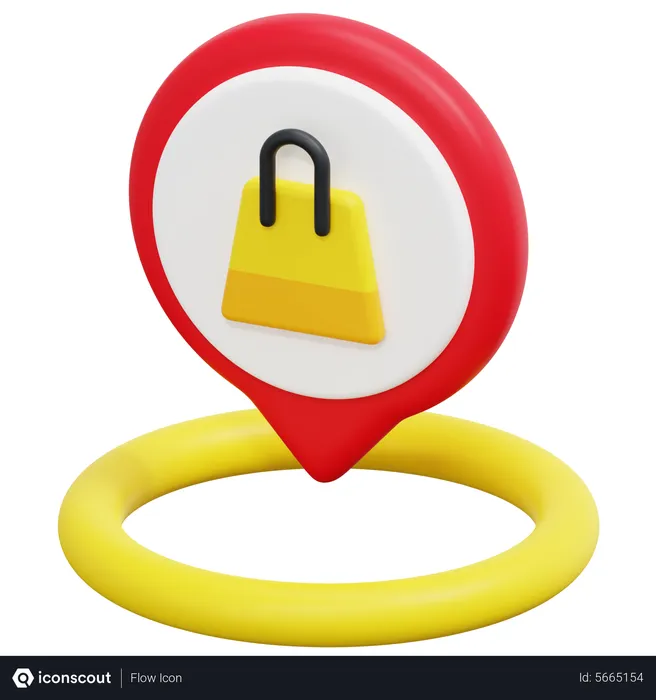 Free Shopping Location  3D Icon