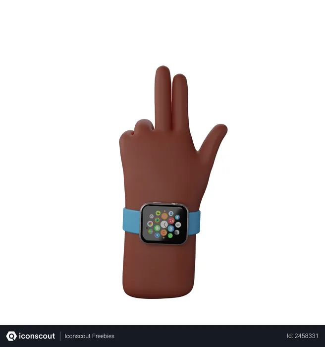 Free Sign of gun with hand  3D Illustration