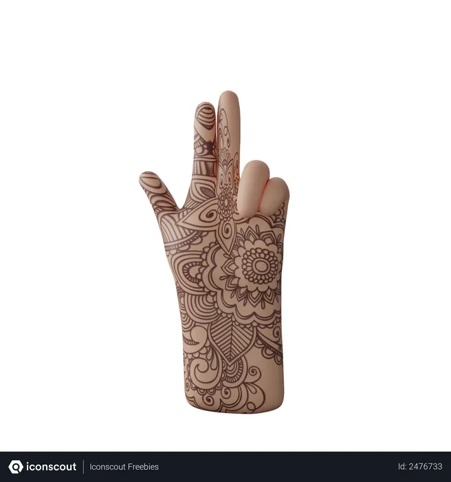 Free Sign of gun with hand  3D Illustration