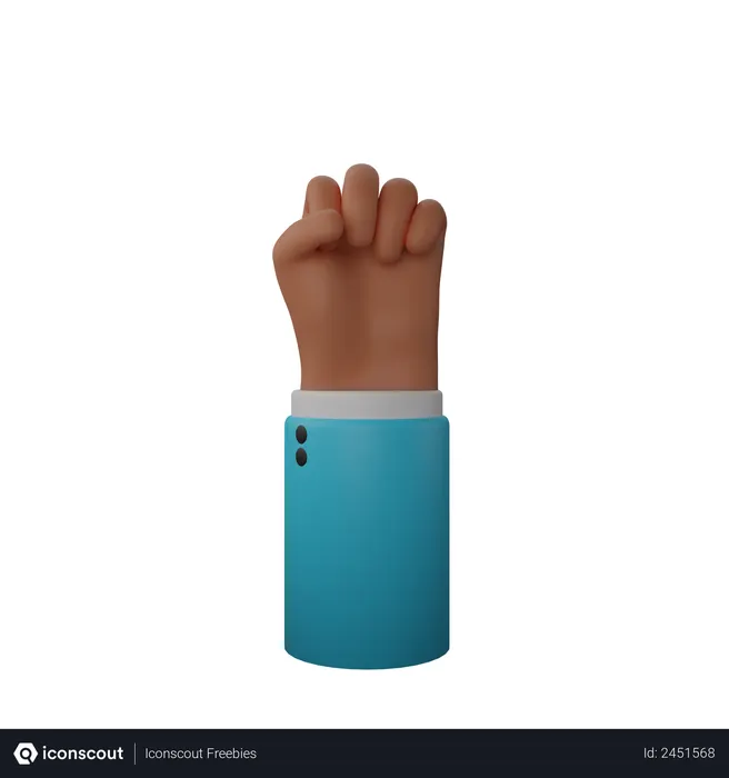 Free Signe de la main du poing de solidarité  3D Icon