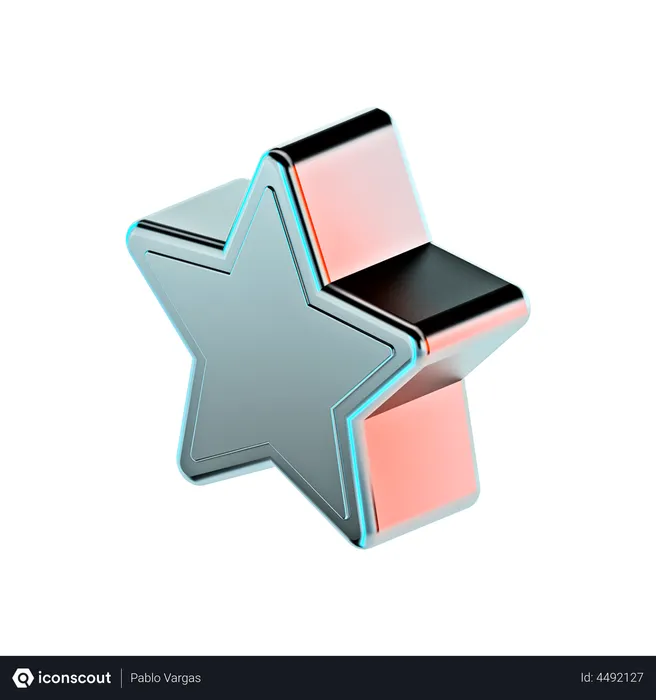Free Silver Star  3D Icon