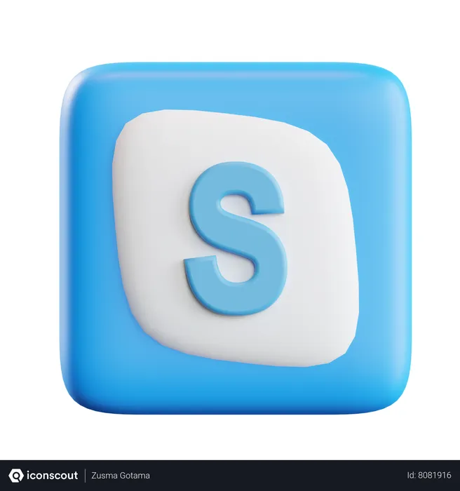 Free Skype Logo 3D Icon