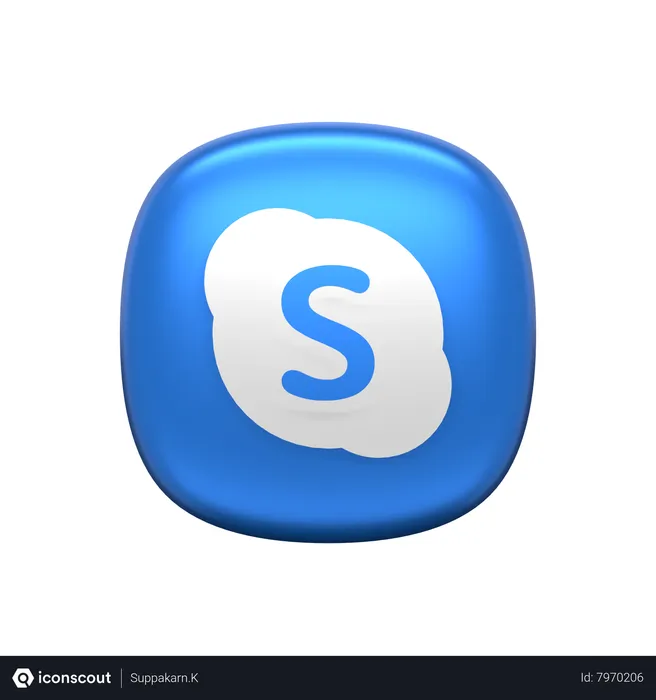 Free Skype Logo 3D Icon