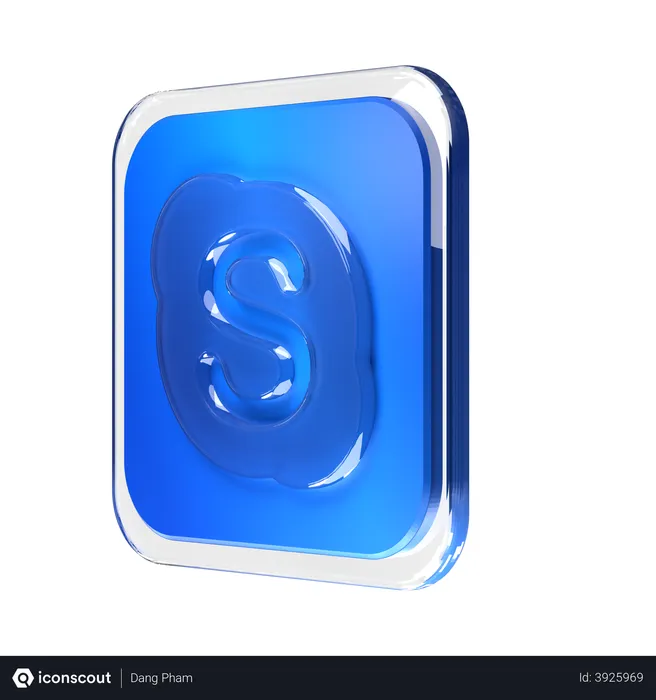 Free Skype Logo 3D Logo