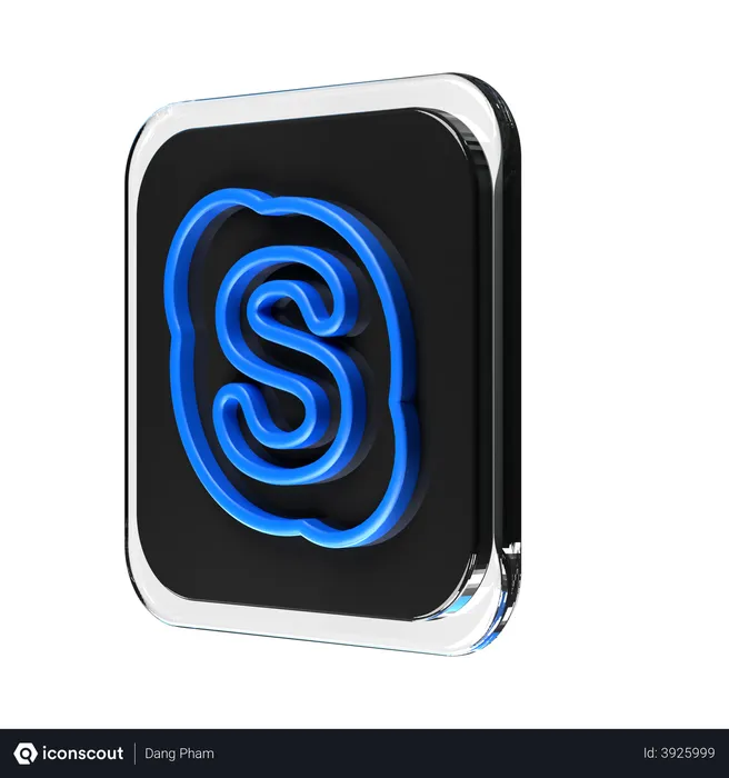 Free Skype Logo 3D Logo