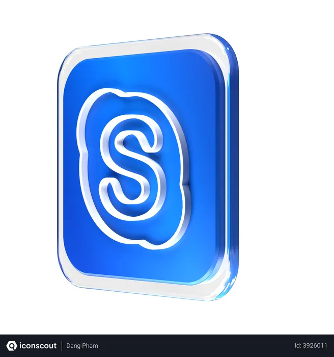 Free Skype Logo 3D Logo