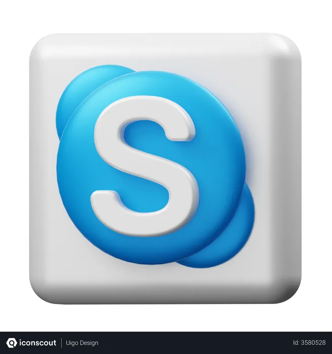 Free Skype Logo 3D Logo