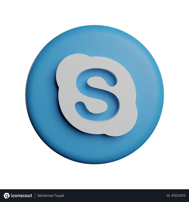 Free Skype Logo 3D Logo