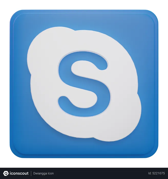 Free Skype Logo 3D Icon