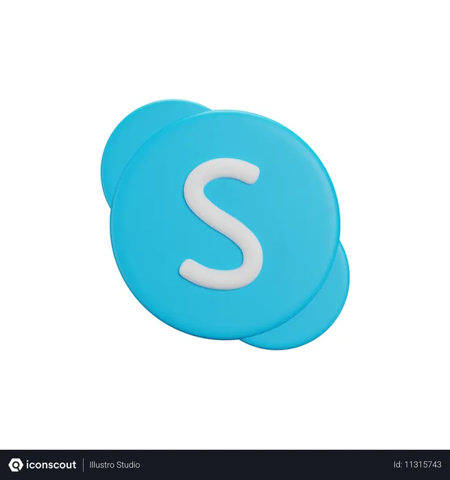 Free Skype_logo  3D Icon