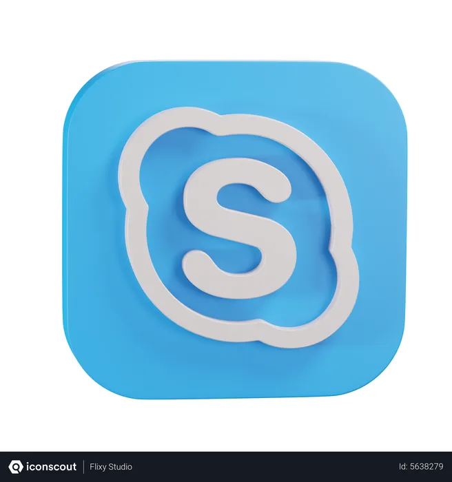 Free Skype logo Logo 3D Icon
