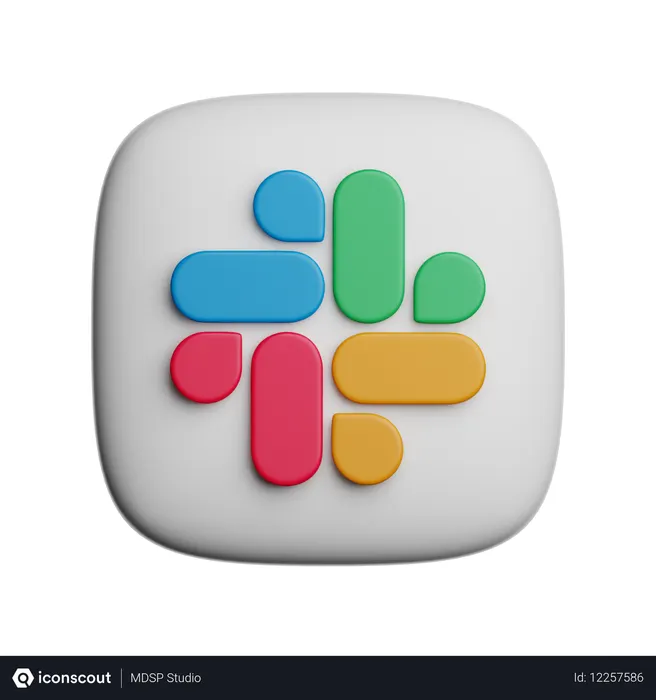 Free Slack Logo 3D Icon