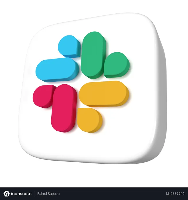 Free Slack Logo 3D Icon