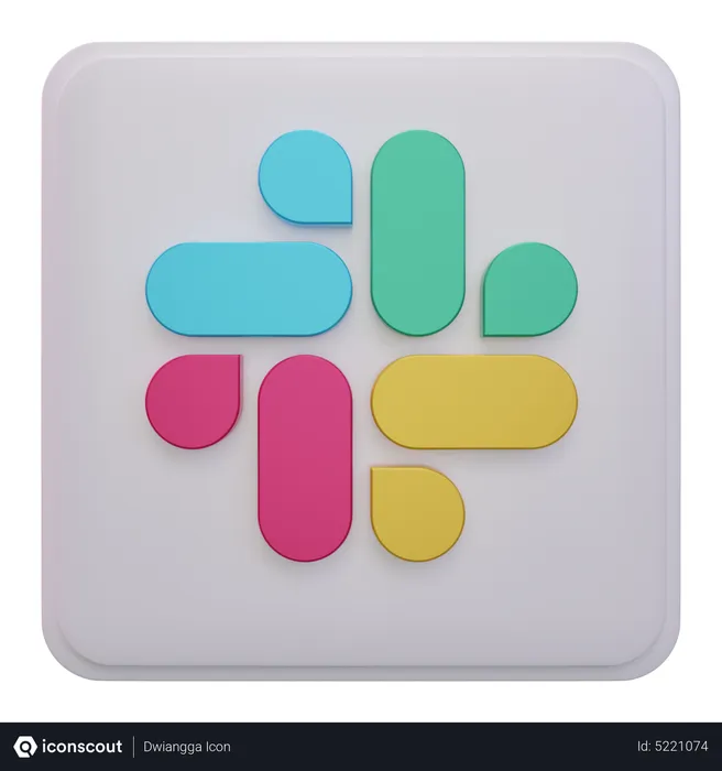 Free Slack Logo 3D Icon