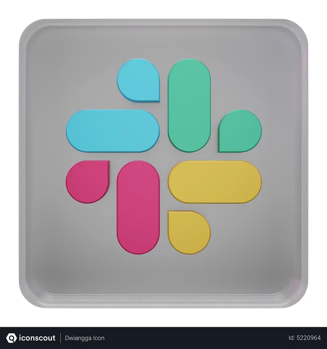 Free Slack Logo 3D Icon