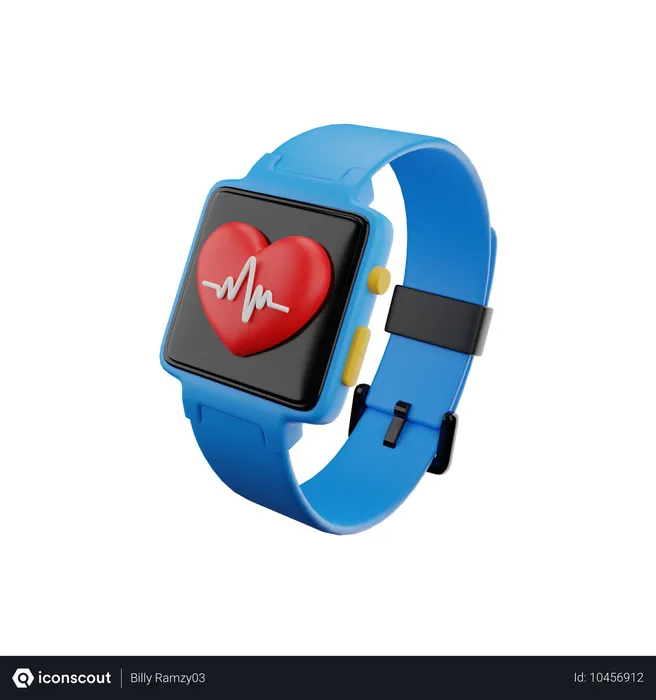 Free Smartwatch Health Monitor  3D Icon
