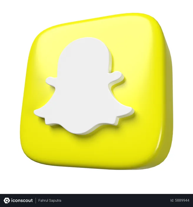 Free Snapchat Logo 3D Icon