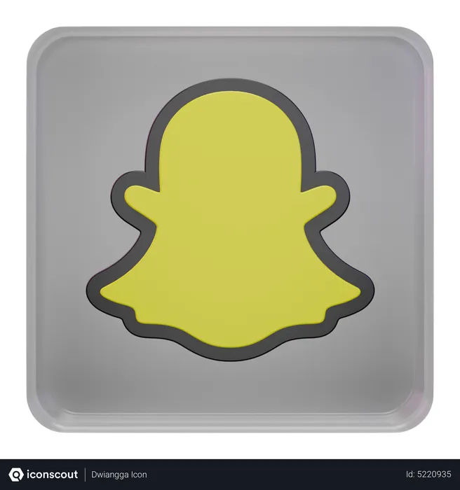 Free Snapchat Logo 3D Icon