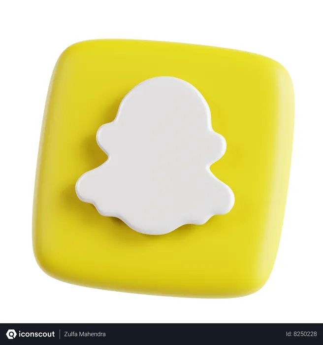 Free Snapchat Logo 3D Icon