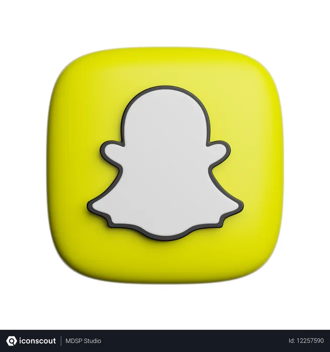 Free Snapchat Logo 3D Icon