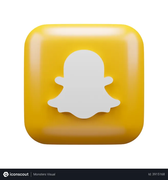 Free Snapchat Logo 3D Logo