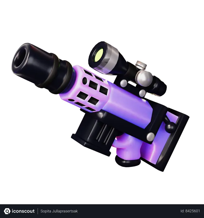 Free Sniper Rifle Gun Weapon  3D Icon