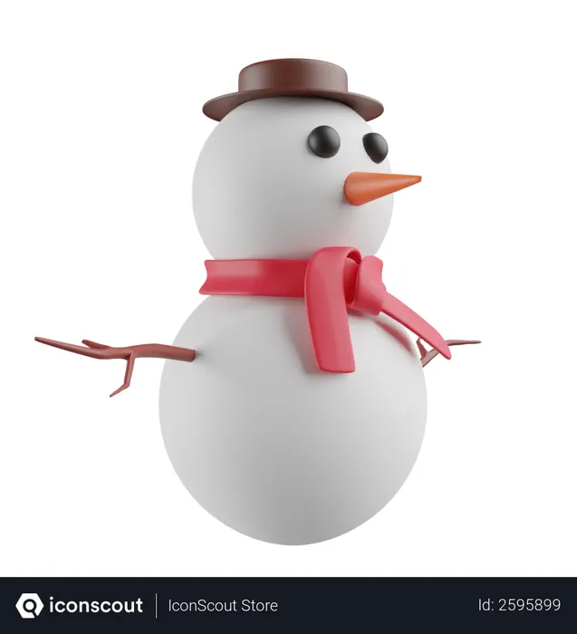 Free Snowman  3D Icon