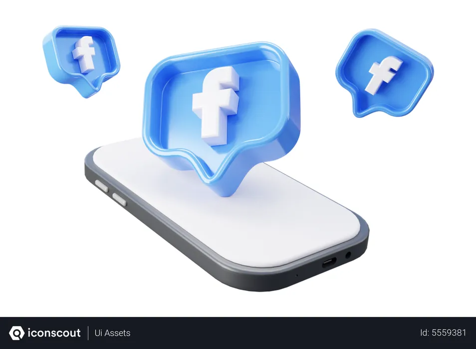 Free Social media facebook marketing Logo 3D Icon