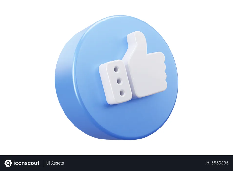 Free Social media like emoji 01 Logo 3D Icon