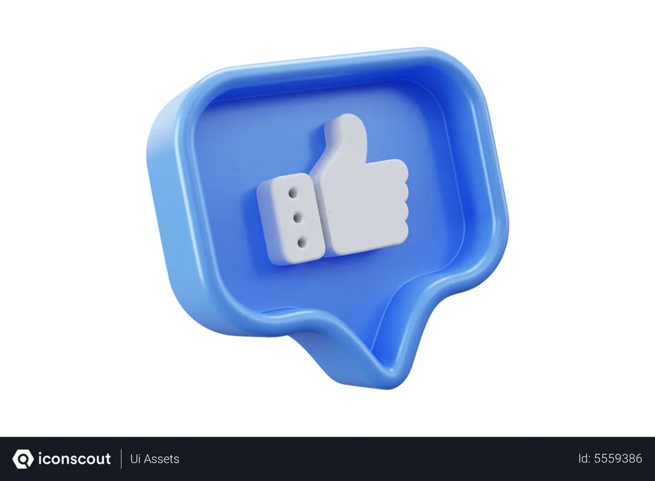 Free Social media like emoji Logo 3D Icon