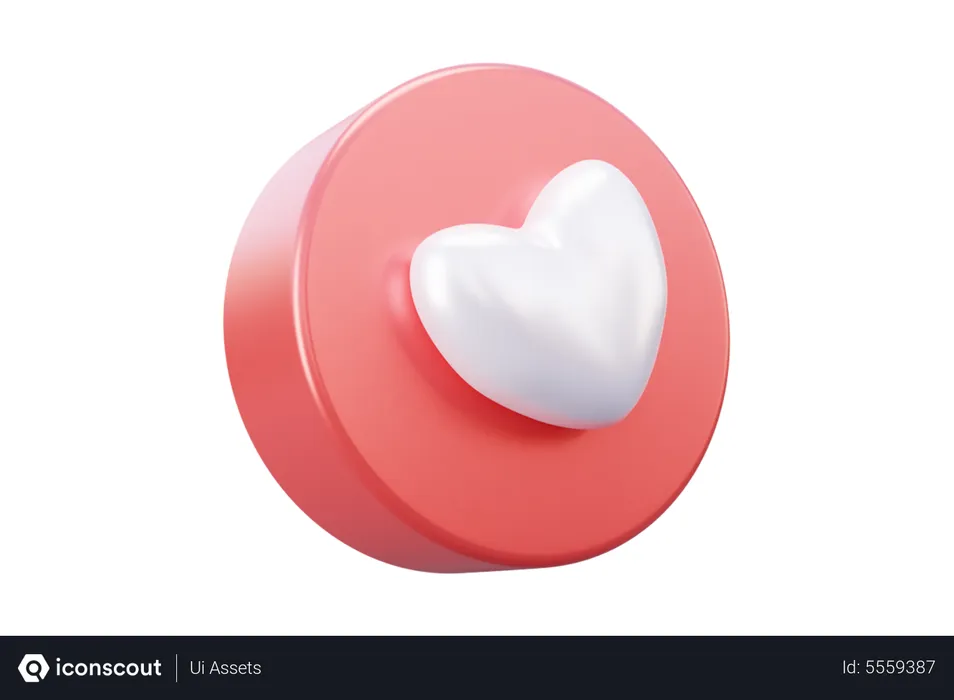 Free Social media love emoji Logo 3D Icon