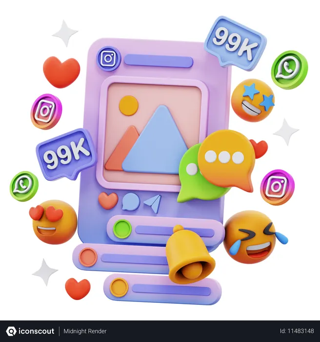 Free Social Media Pages  3D Icon