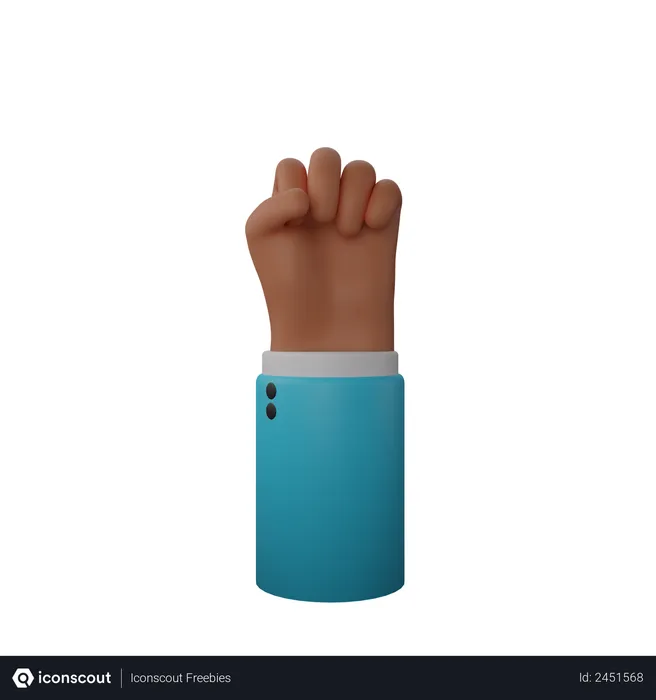 Free Solidarity Fist Hand Sign 3D Illustration
