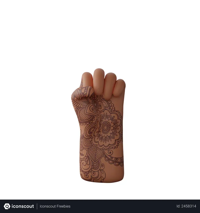 Free Solidarity Fist Sign  3D Illustration