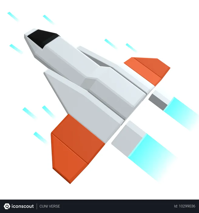 Free Space Ship  3D Icon