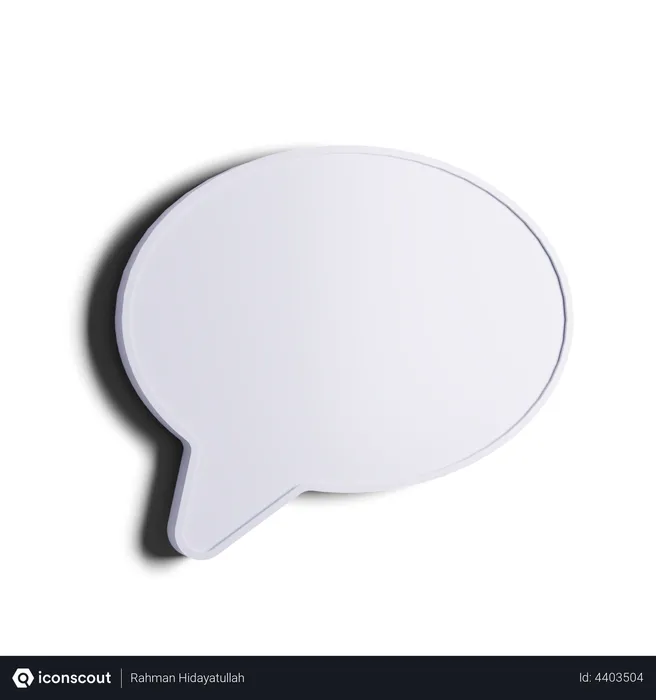 Free Speech Bubble  3D Illustration