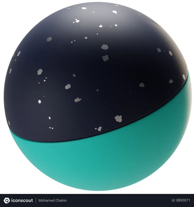 Free Sphere Dark  3D Icon