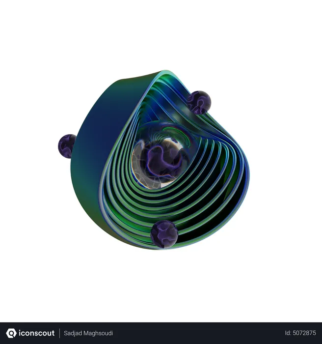 Free Spiral Abstract Shape  3D Icon