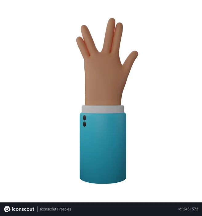 Free Spoke Hand Sign  3D Icon