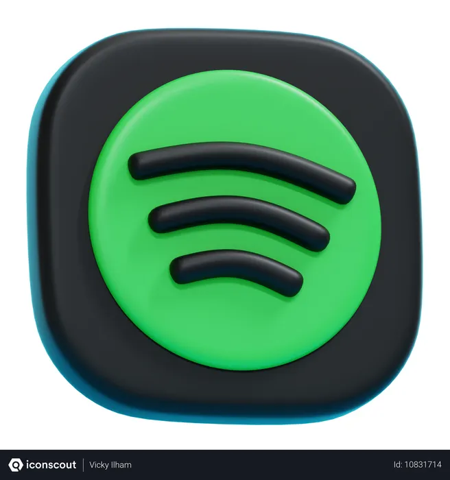 Free SPOTIFY Logo 3D Icon