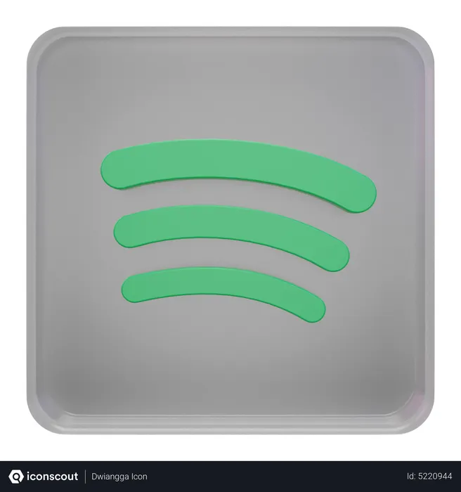 Free Spotify Logo 3D Icon