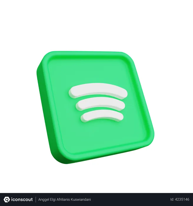 Free Spotify Logo 3D Icon