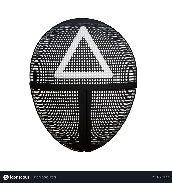 Free Squid Game Triangle Mask  3D Icon