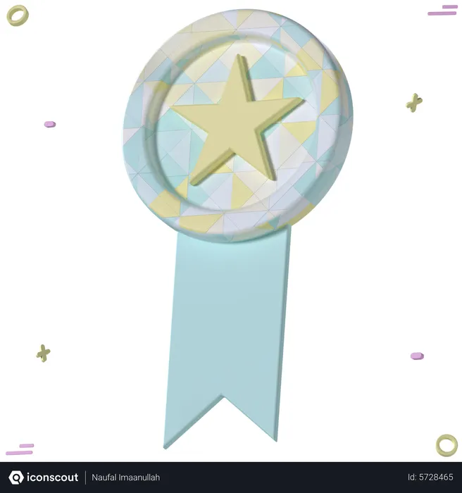 Free Star Badge 3D Icon download in PNG, OBJ or Blend format