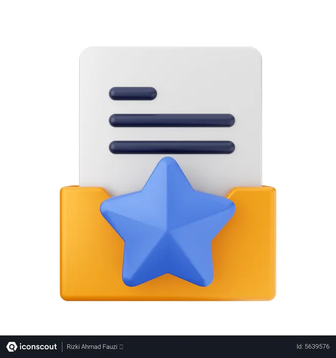 Free Star Folder  3D Icon