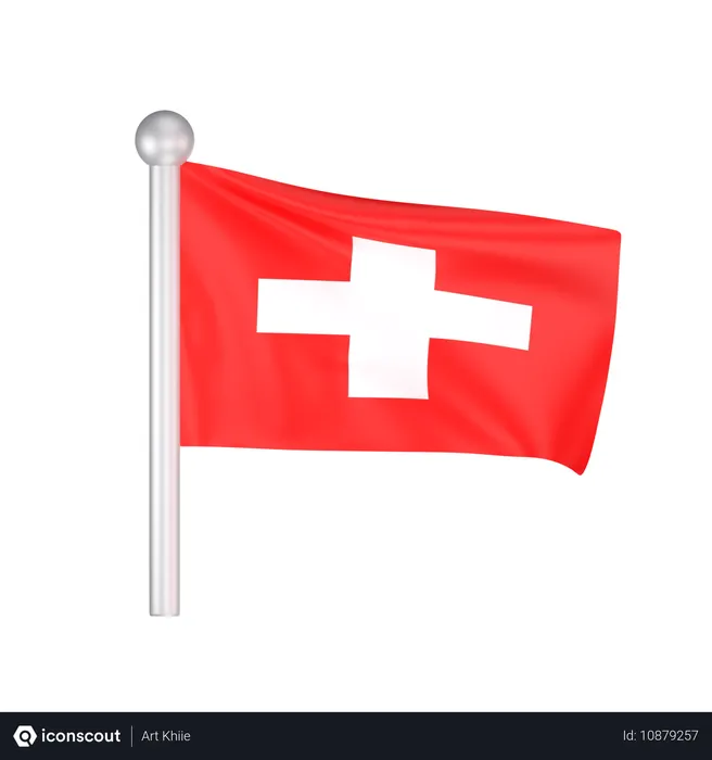 Free Switzerland Flag  3D Icon